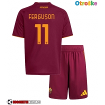 Otroške Nogometnih dresov AS Roma Evan Ferguson #11 Domači 2025-26 Kratki rokavi (+ hlače)